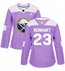 Womens Adidas Buffalo Sabres 23 Sam Reinhart Authentic Purple Fights Cancer Practice NHL Jersey Womens Adidas Buffalo Sabres 23 Sam Reinhart Authentic Purple Fights Cancer Practice NHL Jersey