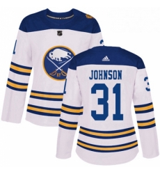 Womens Adidas Buffalo Sabres 31 Chad Johnson Authentic White 2018 Winter Classic NHL Jersey Womens Adidas Buffalo Sabres 31 Chad Johnson Authentic White 2018 Winter Classic NHL Jersey