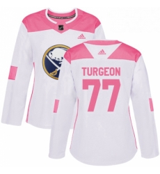 Womens Adidas Buffalo Sabres 77 Pierre Turgeon Authentic WhitePink Fashion NHL Jersey Womens Adidas Buffalo Sabres 77 Pierre Turgeon Authentic WhitePink Fashion NHL Jersey