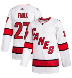 Hurricanes 27 Justin Faulk White Road Authentic Stitched Hockey Jersey Hurricanes 27 Justin Faulk White Road Authentic Stitched Hockey Jersey