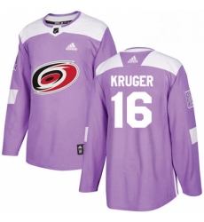 Mens Adidas Carolina Hurricanes 16 Marcus Kruger Authentic Purple Fights Cancer Practice NHL Jersey Mens Adidas Carolina Hurricanes 16 Marcus Kruger Authentic Purple Fights Cancer Practice NHL Jersey