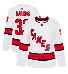 Women Hurricanes 33 Scott Darling White Road Authentic Stitched Hockey Jersey Women Hurricanes 33 Scott Darling White Road Authentic Stitched Hockey Jersey