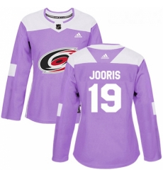 Womens Adidas Carolina Hurricanes 19 Josh Jooris Authentic Purple Fights Cancer Practice NHL Jersey Womens Adidas Carolina Hurricanes 19 Josh Jooris Authentic Purple Fights Cancer Practice NHL Jersey