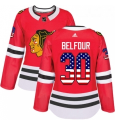 Womens Adidas Chicago Blackhawks 30 ED Belfour Authentic Red USA Flag Fashion NHL Jersey Womens Adidas Chicago Blackhawks 30 ED Belfour Authentic Red USA Flag Fashion NHL Jersey