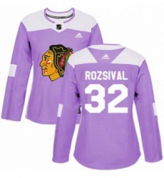 Womens Adidas Chicago Blackhawks 32 Michal Rozsival Authentic Purple Fights Cancer Practice NHL Jersey Womens Adidas Chicago Blackhawks 32 Michal Rozsival Authentic Purple Fights Cancer Practice NHL Jersey