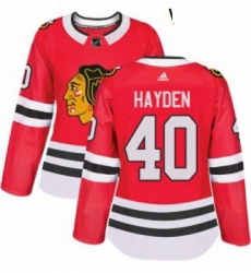 Womens Adidas Chicago Blackhawks 40 John Hayden Authentic Red Home NHL Jersey Womens Adidas Chicago Blackhawks 40 John Hayden Authentic Red Home NHL Jersey