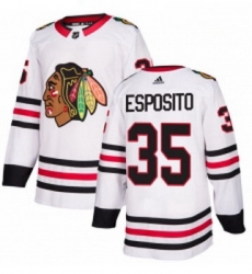 Youth Adidas Chicago Blackhawks 35 Tony Esposito Authentic White Away NHL Jersey Youth Adidas Chicago Blackhawks 35 Tony Esposito Authentic White Away NHL Jersey