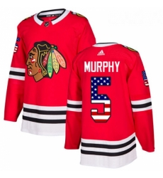Youth Adidas Chicago Blackhawks 5 Connor Murphy Authentic Red USA Flag Fashion NHL Jersey Youth Adidas Chicago Blackhawks 5 Connor Murphy Authentic Red USA Flag Fashion NHL Jersey
