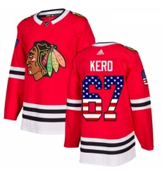 Youth Adidas Chicago Blackhawks 67 Tanner Kero Authentic Red USA Flag Fashion NHL Jersey Youth Adidas Chicago Blackhawks 67 Tanner Kero Authentic Red USA Flag Fashion NHL Jersey