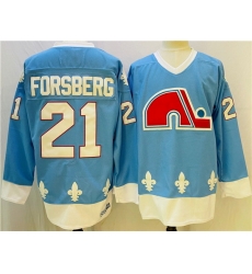 Men Colorado Avalanche 21 Peter Forsberg Blue Stitched Jersey Men Colorado Avalanche 21 Peter Forsberg Blue Stitched Jersey