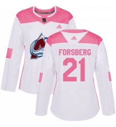 Womens Adidas Colorado Avalanche 21 Peter Forsberg Authentic WhitePink Fashion NHL Jersey Womens Adidas Colorado Avalanche 21 Peter Forsberg Authentic WhitePink Fashion NHL Jersey