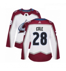 Womens Adidas Colorado Avalanche 28 Ian Cole Authentic White Away NHL Jersey Womens Adidas Colorado Avalanche 28 Ian Cole Authentic White Away NHL Jersey