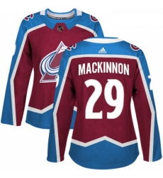 Womens Adidas Colorado Avalanche 29 Nathan MacKinnon Premier Burgundy Red Home NHL Jersey Womens Adidas Colorado Avalanche 29 Nathan MacKinnon Premier Burgundy Red Home NHL Jersey