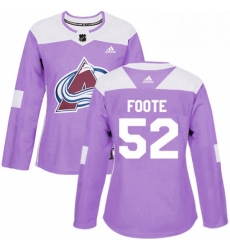 Womens Adidas Colorado Avalanche 52 Adam Foote Authentic Purple Fights Cancer Practice NHL Jersey Womens Adidas Colorado Avalanche 52 Adam Foote Authentic Purple Fights Cancer Practice NHL Jersey