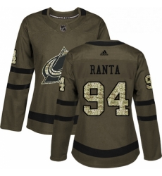 Womens Adidas Colorado Avalanche 94 Sampo Ranta Authentic Green Salute to Service NHL Jersey Womens Adidas Colorado Avalanche 94 Sampo Ranta Authentic Green Salute to Service NHL Jersey