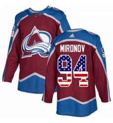 Youth Adidas Colorado Avalanche 94 Andrei Mironov Authentic Burgundy Red USA Flag Fashion NHL Jersey Youth Adidas Colorado Avalanche 94 Andrei Mironov Authentic Burgundy Red USA Flag Fashion NHL Jersey