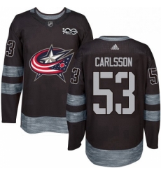 Mens Adidas Columbus Blue Jackets 53 Gabriel Carlsson Authentic Black 1917 2017 100th Anniversary NHL Jersey Mens Adidas Columbus Blue Jackets 53 Gabriel Carlsson Authentic Black 1917 2017 100th Anniversary NHL Jersey