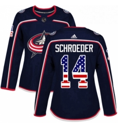 Womens Adidas Columbus Blue Jackets 14 Jordan Schroeder Authentic Navy Blue USA Flag Fashion NHL Jersey Womens Adidas Columbus Blue Jackets 14 Jordan Schroeder Authentic Navy Blue USA Flag Fashion NHL Jersey