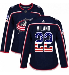Womens Adidas Columbus Blue Jackets 22 Sonny Milano Authentic Navy Blue USA Flag Fashion NHL Jersey Womens Adidas Columbus Blue Jackets 22 Sonny Milano Authentic Navy Blue USA Flag Fashion NHL Jersey