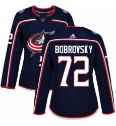 Womens Adidas Columbus Blue Jackets 72 Sergei Bobrovsky Authentic Navy Blue Home NHL Jersey Womens Adidas Columbus Blue Jackets 72 Sergei Bobrovsky Authentic Navy Blue Home NHL Jersey