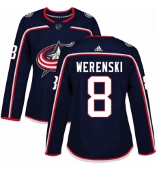 Womens Adidas Columbus Blue Jackets 8 Zach Werenski Authentic Navy Blue Home NHL Jersey Womens Adidas Columbus Blue Jackets 8 Zach Werenski Authentic Navy Blue Home NHL Jersey