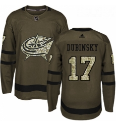 Youth Adidas Columbus Blue Jackets 17 Brandon Dubinsky Premier Green Salute to Service NHL Jersey Youth Adidas Columbus Blue Jackets 17 Brandon Dubinsky Premier Green Salute to Service NHL Jersey