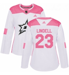 Womens Adidas Dallas Stars 23 Esa Lindell Authentic WhitePink Fashion NHL Jersey Womens Adidas Dallas Stars 23 Esa Lindell Authentic WhitePink Fashion NHL Jersey