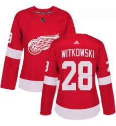 Womens Adidas Detroit Red Wings 28 Luke Witkowski Authentic Red Home NHL Jersey Womens Adidas Detroit Red Wings 28 Luke Witkowski Authentic Red Home NHL Jersey