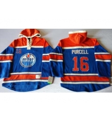 Edmonton Oilers #16 Teddy Purcell Light Blue Sawyer Hooded Sweatshirt Stitched NHL Jersey Edmonton Oilers #16 Teddy Purcell Light Blue Sawyer Hooded Sweatshirt Stitched NHL Jersey