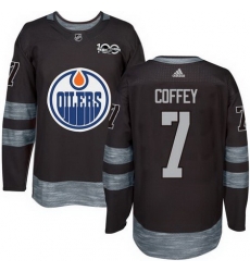 Oilers #7 Paul Coffey Black 1917 2017 100th Anniversary Stitched NHL Jersey Oilers #7 Paul Coffey Black 1917 2017 100th Anniversary Stitched NHL Jersey