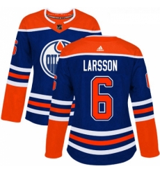 Womens Adidas Edmonton Oilers 6 Adam Larsson Authentic Royal Blue Alternate NHL Jersey Womens Adidas Edmonton Oilers 6 Adam Larsson Authentic Royal Blue Alternate NHL Jersey