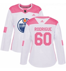Womens Adidas Edmonton Oilers 60 Olivier Rodrigue Authentic White Pink Fashion NHL Jersey Womens Adidas Edmonton Oilers 60 Olivier Rodrigue Authentic White Pink Fashion NHL Jersey