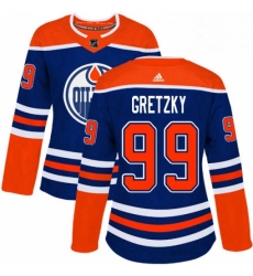 Womens Adidas Edmonton Oilers 99 Wayne Gretzky Authentic Royal Blue Alternate NHL Jersey Womens Adidas Edmonton Oilers 99 Wayne Gretzky Authentic Royal Blue Alternate NHL Jersey