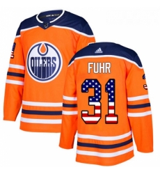 Youth Adidas Edmonton Oilers 31 Grant Fuhr Authentic Orange USA Flag Fashion NHL Jersey Youth Adidas Edmonton Oilers 31 Grant Fuhr Authentic Orange USA Flag Fashion NHL Jersey