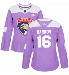 Womens Adidas Florida Panthers 16 Aleksander Barkov Authentic Purple Fights Cancer Practice NHL Jersey Womens Adidas Florida Panthers 16 Aleksander Barkov Authentic Purple Fights Cancer Practice NHL Jersey