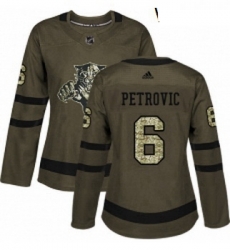 Womens Adidas Florida Panthers 6 Alex Petrovic Authentic Green Salute to Service NHL Jersey Womens Adidas Florida Panthers 6 Alex Petrovic Authentic Green Salute to Service NHL Jersey