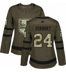Womens Adidas Los Angeles Kings 24 Derek Forbort Authentic Green Salute to Service NHL Jersey Womens Adidas Los Angeles Kings 24 Derek Forbort Authentic Green Salute to Service NHL Jersey