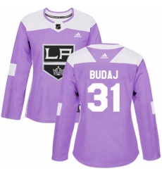 Womens Adidas Los Angeles Kings 31 Peter Budaj Authentic Purple Fights Cancer Practice NHL Jersey Womens Adidas Los Angeles Kings 31 Peter Budaj Authentic Purple Fights Cancer Practice NHL Jersey