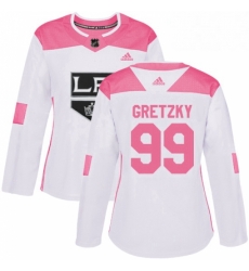 Womens Adidas Los Angeles Kings 99 Wayne Gretzky Authentic WhitePink Fashion NHL Jersey Womens Adidas Los Angeles Kings 99 Wayne Gretzky Authentic WhitePink Fashion NHL Jersey