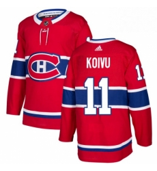 Mens Adidas Montreal Canadiens 11 Saku Koivu Authentic Red Home NHL Jersey Mens Adidas Montreal Canadiens 11 Saku Koivu Authentic Red Home NHL Jersey