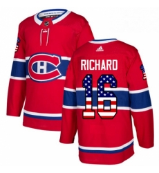 Mens Adidas Montreal Canadiens 16 Henri Richard Authentic Red USA Flag Fashion NHL Jersey Mens Adidas Montreal Canadiens 16 Henri Richard Authentic Red USA Flag Fashion NHL Jersey