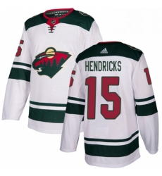 Mens Adidas Minnesota Wild 15 Matt Hendricks Authentic White Away NHL Jersey Mens Adidas Minnesota Wild 15 Matt Hendricks Authentic White Away NHL Jersey