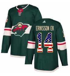 Youth Adidas Minnesota Wild 14 Joel Eriksson Ek Authentic Green USA Flag Fashion NHL Jersey Youth Adidas Minnesota Wild 14 Joel Eriksson Ek Authentic Green USA Flag Fashion NHL Jersey