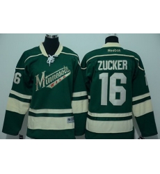 Youth Minnesota Wild #16 Jason Zucker Green Stitched NHL Jersey II Youth Minnesota Wild #16 Jason Zucker Green Stitched NHL Jersey II