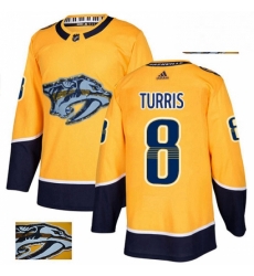 Mens Adidas Nashville Predators 8 Kyle Turris Authentic Gold Fashion Gold NHL Jersey Mens Adidas Nashville Predators 8 Kyle Turris Authentic Gold Fashion Gold NHL Jersey