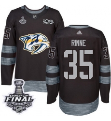 Predators #35 Pekka Rinne Black 1917 2017 100th Anniversary Stanley Cup Final Patch Stitched NHL Jersey Predators #35 Pekka Rinne Black 1917 2017 100th Anniversary Stanley Cup Final Patch Stitched NHL Jersey