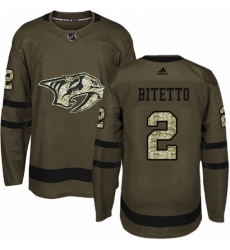 Youth Adidas Nashville Predators 2 Anthony Bitetto Authentic Green Salute to Service NHL Jersey Youth Adidas Nashville Predators 2 Anthony Bitetto Authentic Green Salute to Service NHL Jersey