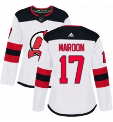 Womens Adidas New Jersey Devils 17 Patrick Maroon Authentic White Away NHL Jersey Womens Adidas New Jersey Devils 17 Patrick Maroon Authentic White Away NHL Jersey