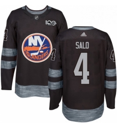 Mens Adidas New York Islanders 4 Robin Salo Authentic Black 1917 2017 100th Anniversary NHL Jersey Mens Adidas New York Islanders 4 Robin Salo Authentic Black 1917 2017 100th Anniversary NHL Jersey