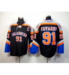 NHL New York Islanders #91 John Tavares Black Third Jerseys NHL New York Islanders #91 John Tavares Black Third Jerseys